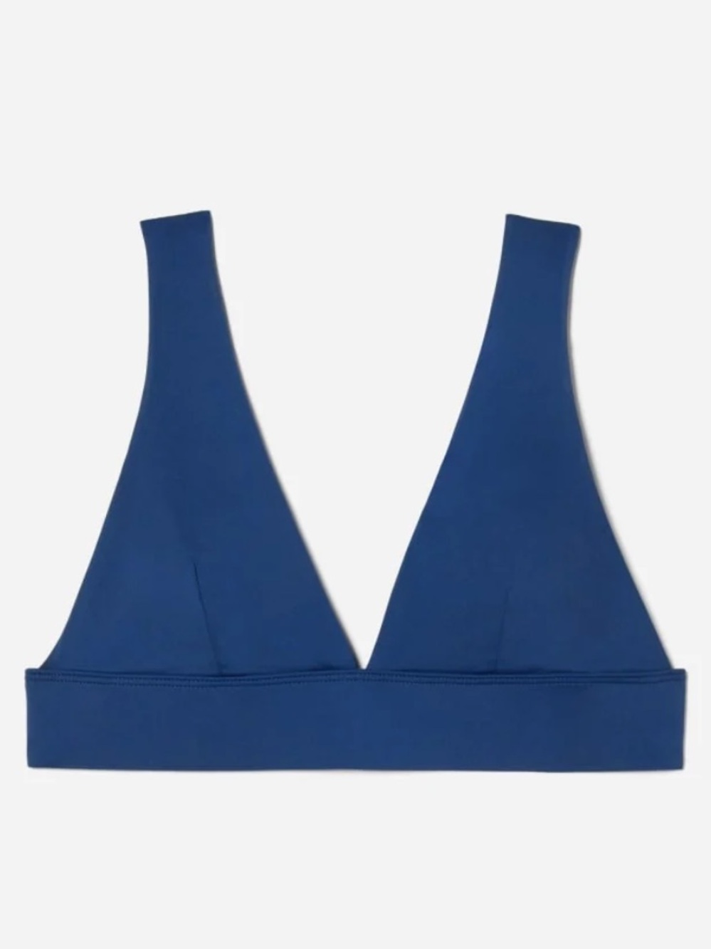 Everlane Deep Blue Triangle Bikini Top